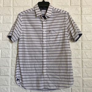 Cactus Man slim‎ fit striped chambray button down